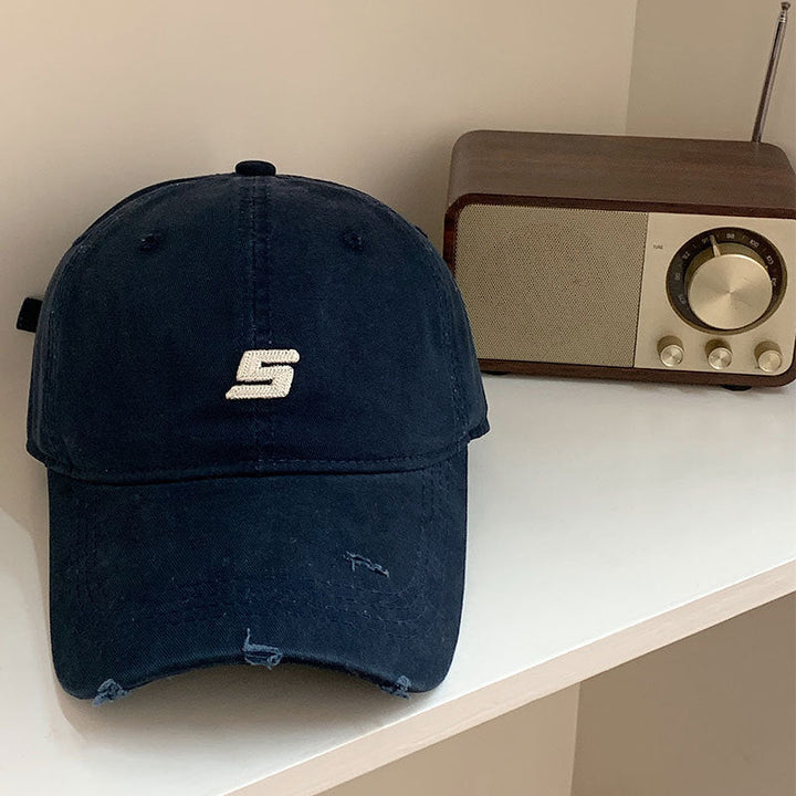 Men's Distressed Cotton Adjustable Baseball Cap Kalsten
