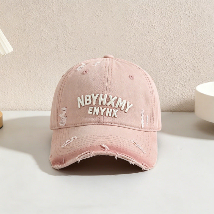 Men's Casual Distressed Textured Baseball Cap Kalsten