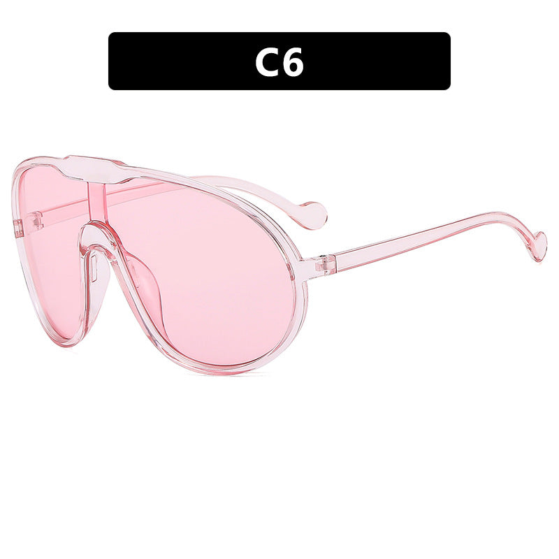Women's futuristic transparent sunglasses with elegant shape Kalsten