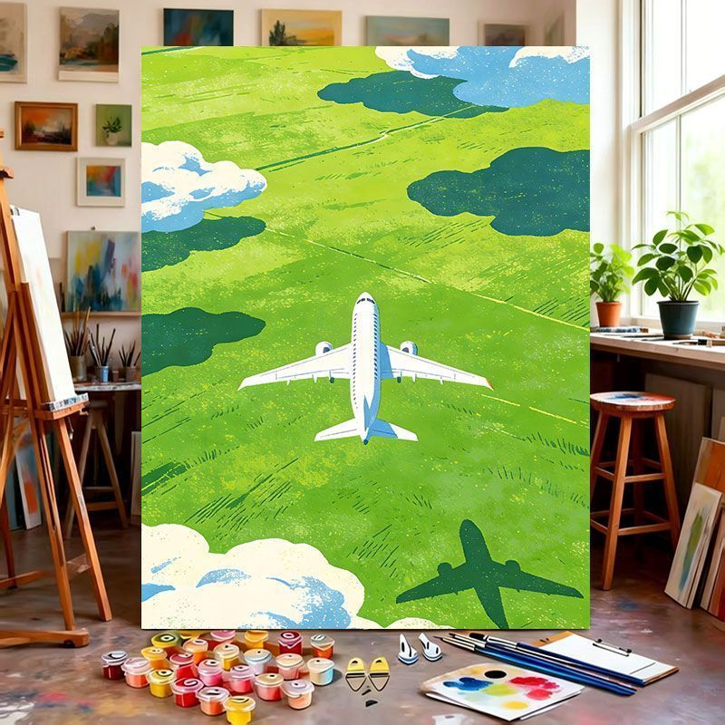 Airplane-Themed Canvas Art Print Kalsten