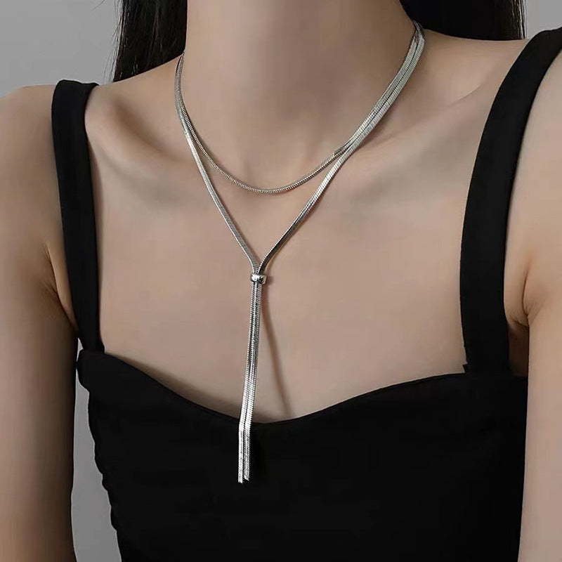 Multilayer Y-necklace made of high-quality metal Kalsten