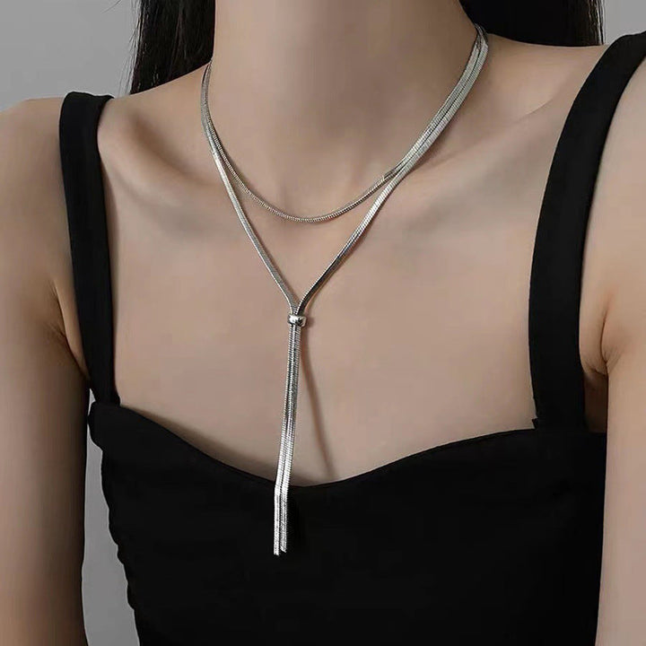 Multilayer Y-necklace made of high-quality metal Kalsten