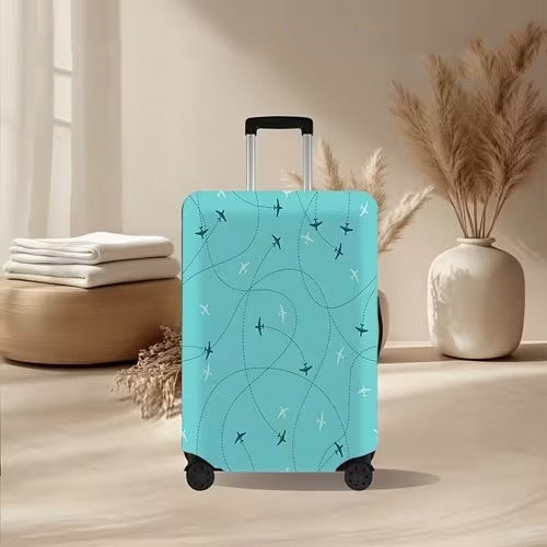 Unisex nan elastic suitcase cover with volcanic lava marble design, stretch protective cover for trolley Kalsten
