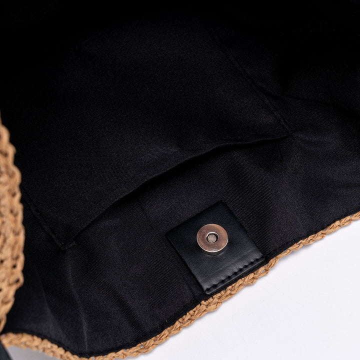 Practical macrame crossbody bag with elegant leather elements Kalsten