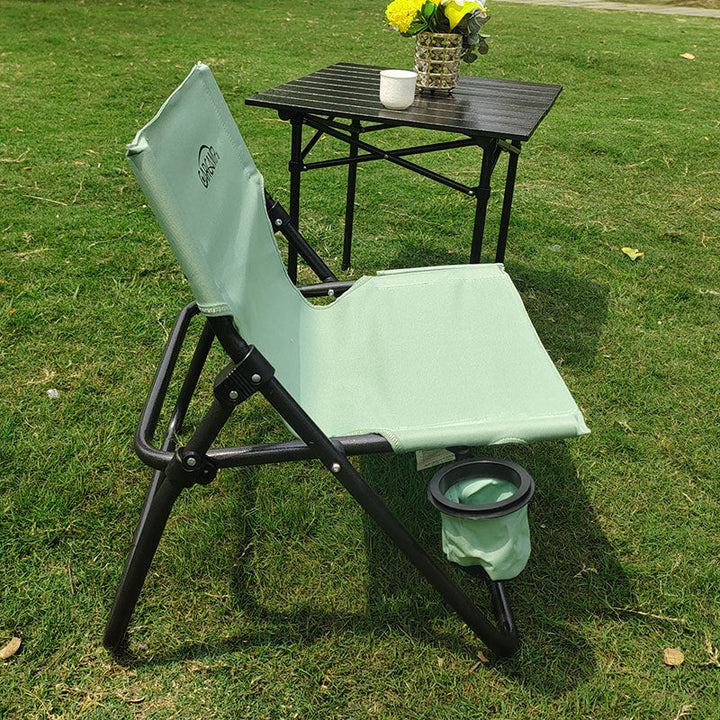 Women Comfortable Folding Chair with Cup Holder Kalsten