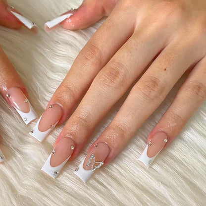 Premium French Tip Press-On Nails Acalora