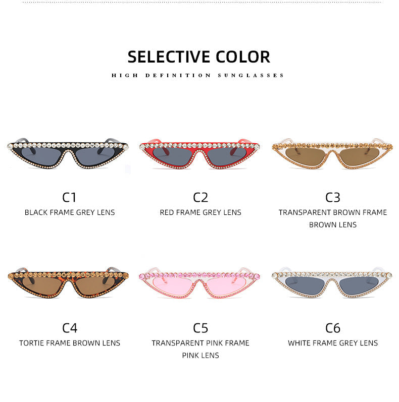 Women's Cat-Eye Sunglasses with Sparkling Stone Accents Kalsten