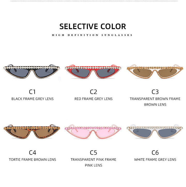 Women's Cat-Eye Sunglasses with Sparkling Stone Accents Kalsten