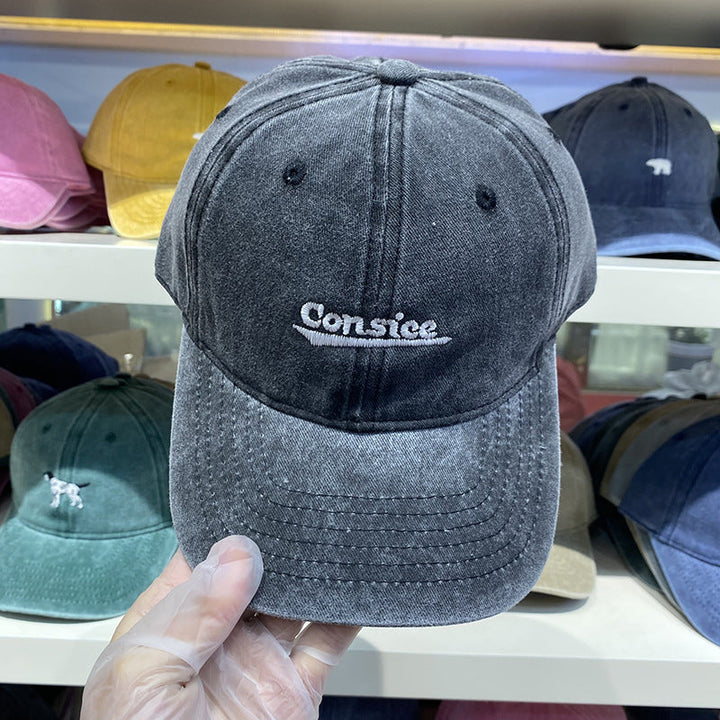 Men's Distressed Adjustable Denim Baseball Cap Kalsten