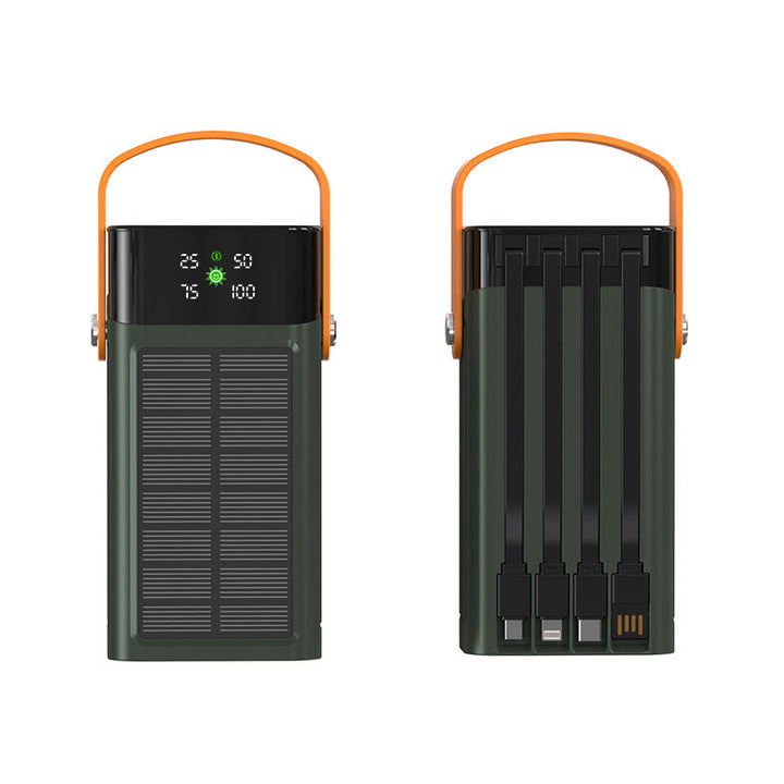 Portable solar power bank with integrated charging station and LED display Kalsten