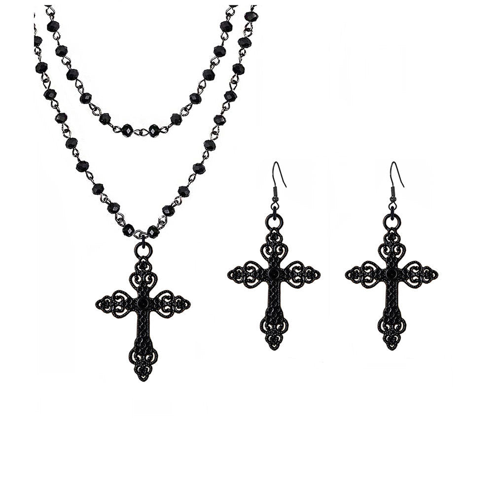 Layered Crystal Moon Jewelry Set Kalsten