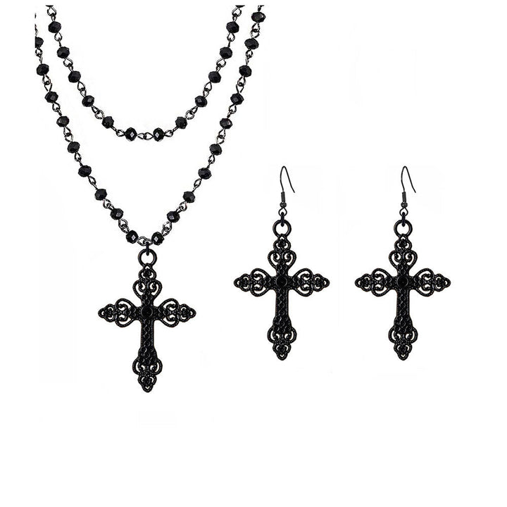 Layered Crystal Moon Jewelry Set Kalsten