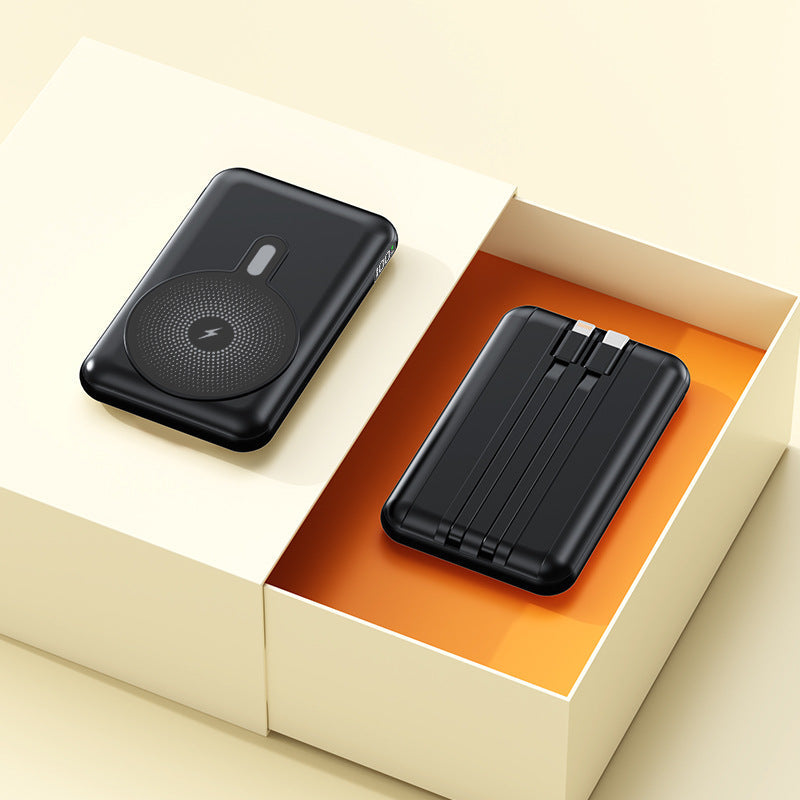 Portable power bank with integrated fast charging function and wireless charging option Kalsten