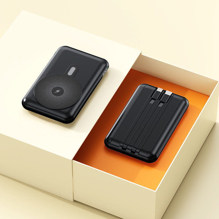 Portable power bank with integrated fast charging function and wireless charging option Kalsten