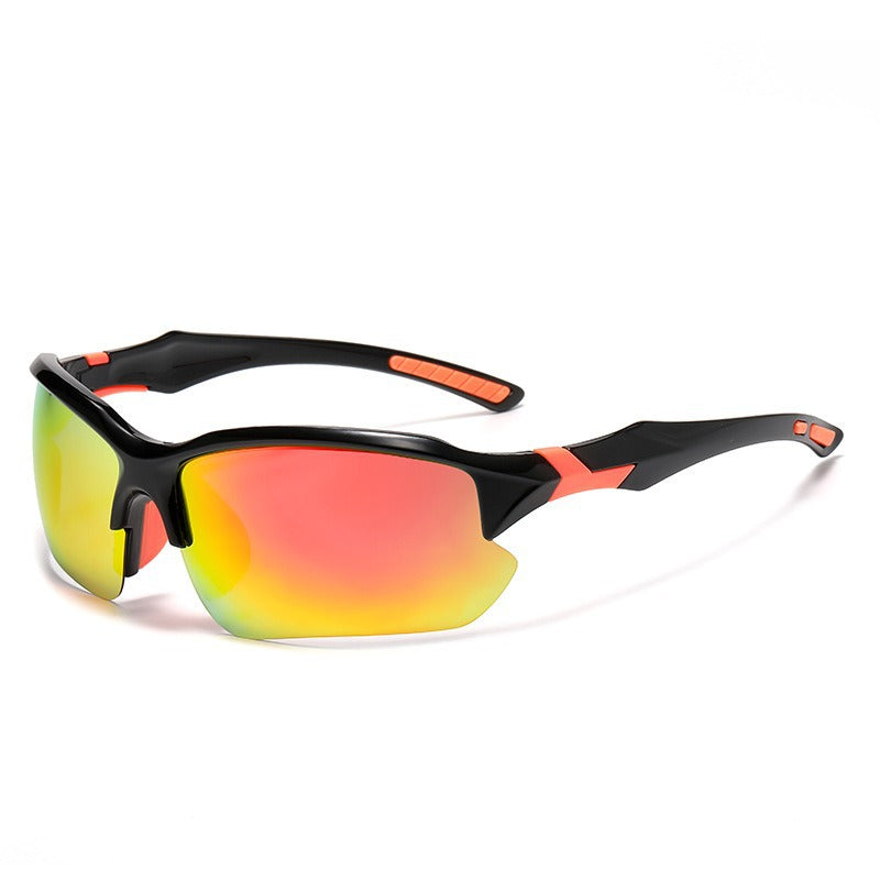 Unisex nan sporty performance sunglasses with semi-rim polarized UV protection anti-slip nose pads Kalsten