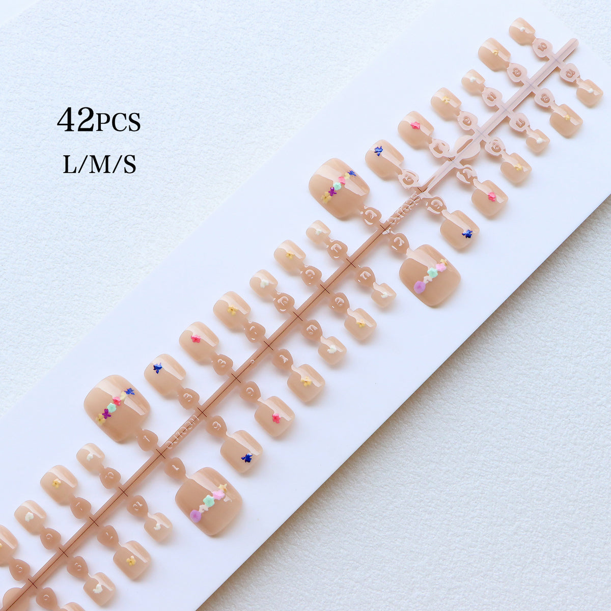 Floral Embellished Press-On Nail Art Set Acalora