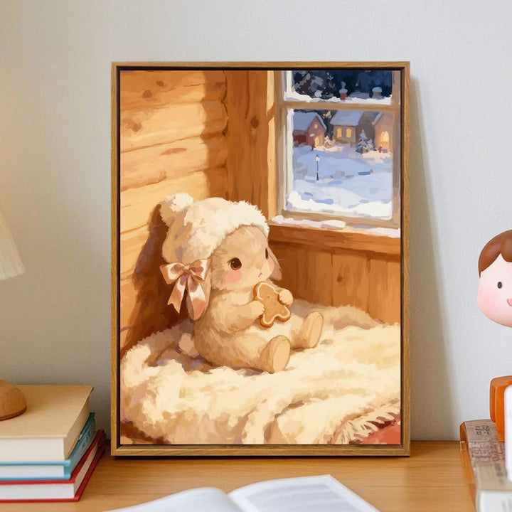 Cozy Cartoon Bunny Wall Art Kalsten