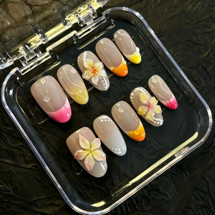 Nature-Themed Artistic Press-On Nail Set Kalsten