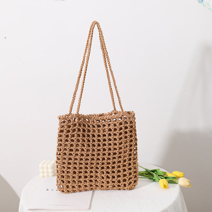 Handmade cotton carrier with decorative net design Kalsten