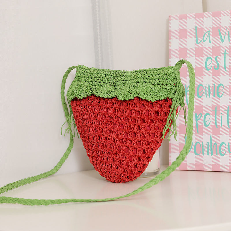 Handcrafted Shoulder Bag in Fruity Strawberry Design Kalsten