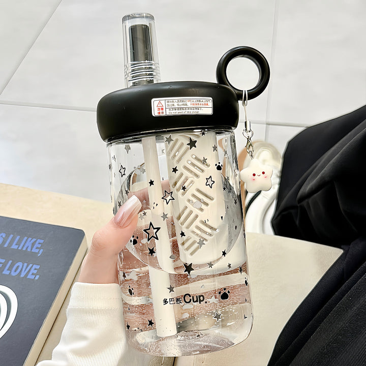 Women’s drinking bottle with integrated fruit filter and charming pendant Kalsten