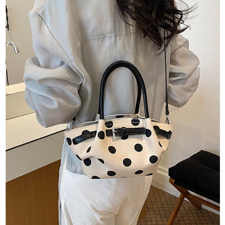 Polka Dot Structured Handbag Kalsten