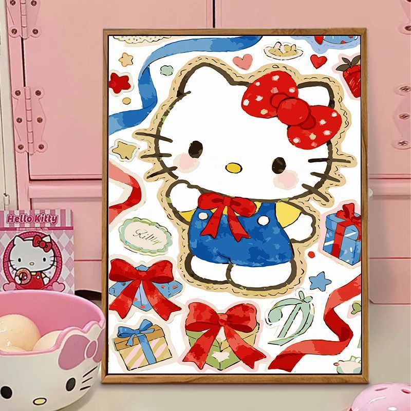 Hello Kitty-Themed Illustration Canvas Art Kalsten
