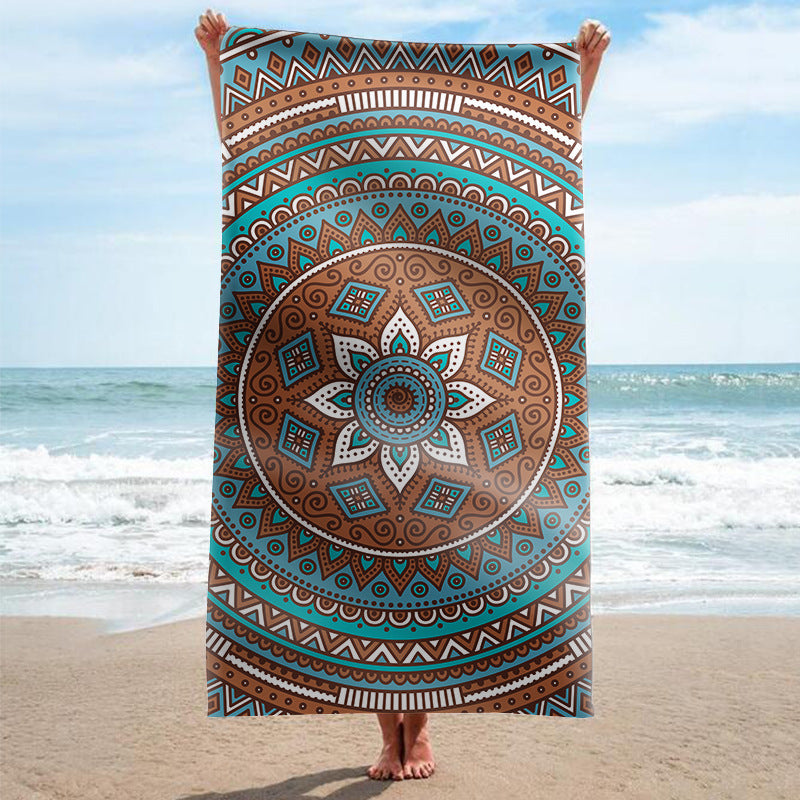Beach towel with artistic mandala design Kalsten
