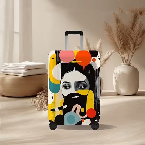 Unisex nan elastic suitcase cover with volcanic lava marble design, stretch protective cover for trolley Kalsten