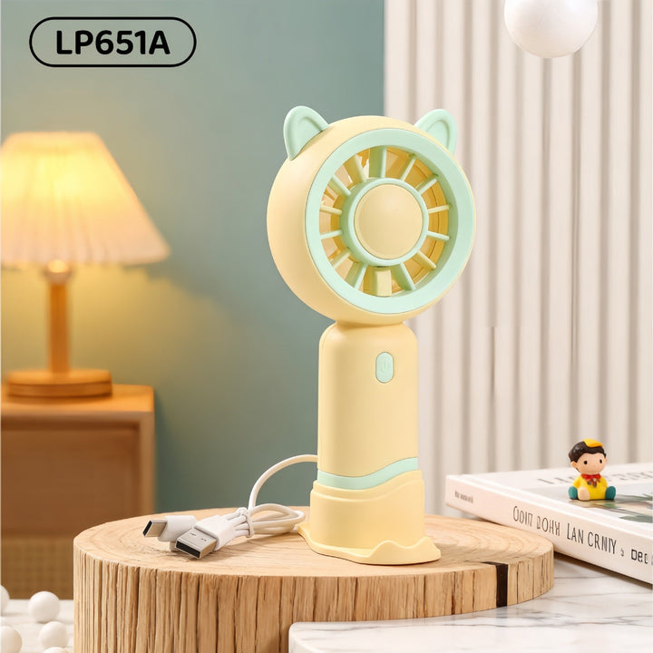Women's portable hand fan with cute cat design Kalsten