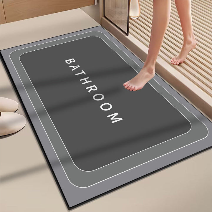 Elegant Marble-Themed Bath Mat Kalsten