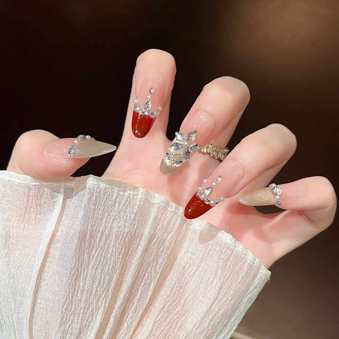 3D Embellished Press-On Nail Art Set Kalsten