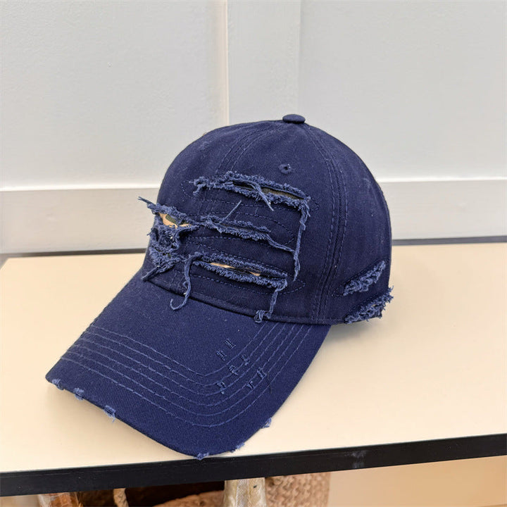 Men's Distressed Denim Baseball Cap Kalsten