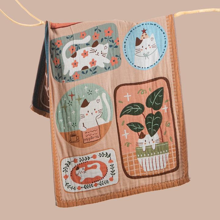 Women's throw blanket with enchanting landscape motif Kalsten