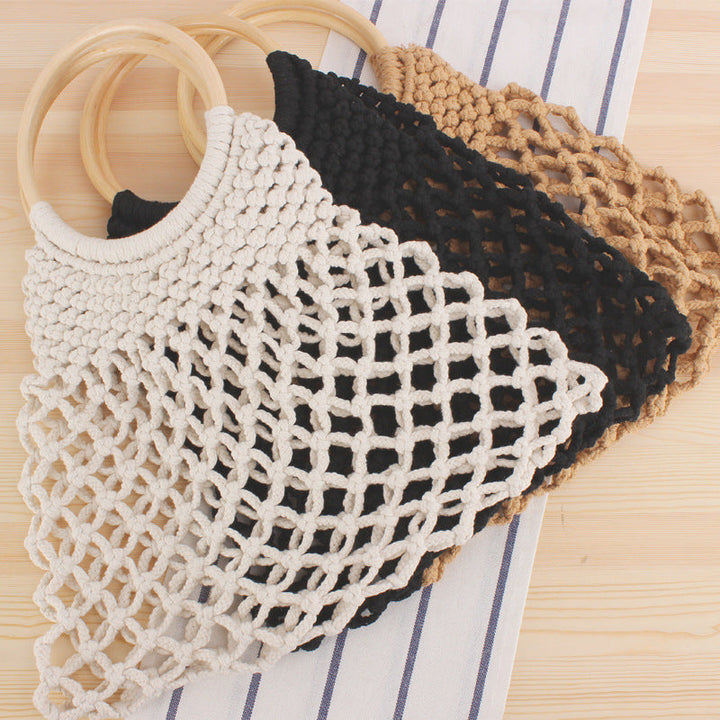 Fashionable macrame handbag with inner pocket Kalsten
