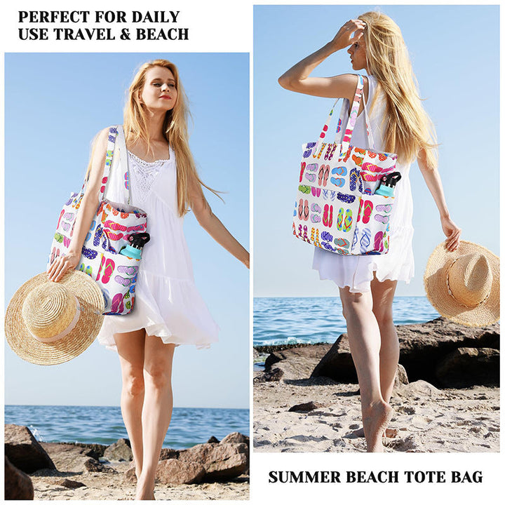 Spacious and Stylish Shopping Bag with Striped Pattern Kalsten