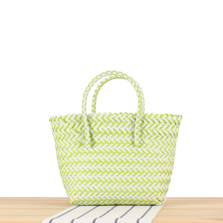 Braided Tote Bag with Modern Patterns Kalsten