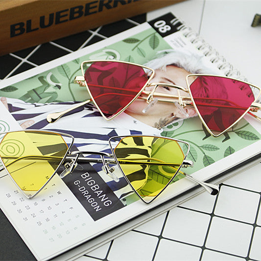 Ladies geometric sunglasses with elegant metal frame Kalsten