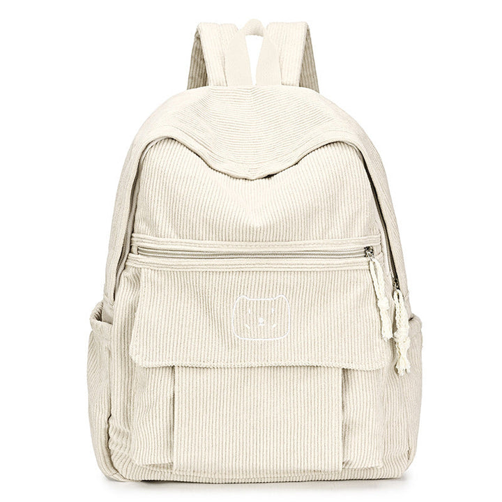Plush Corduroy Motivational Backpack