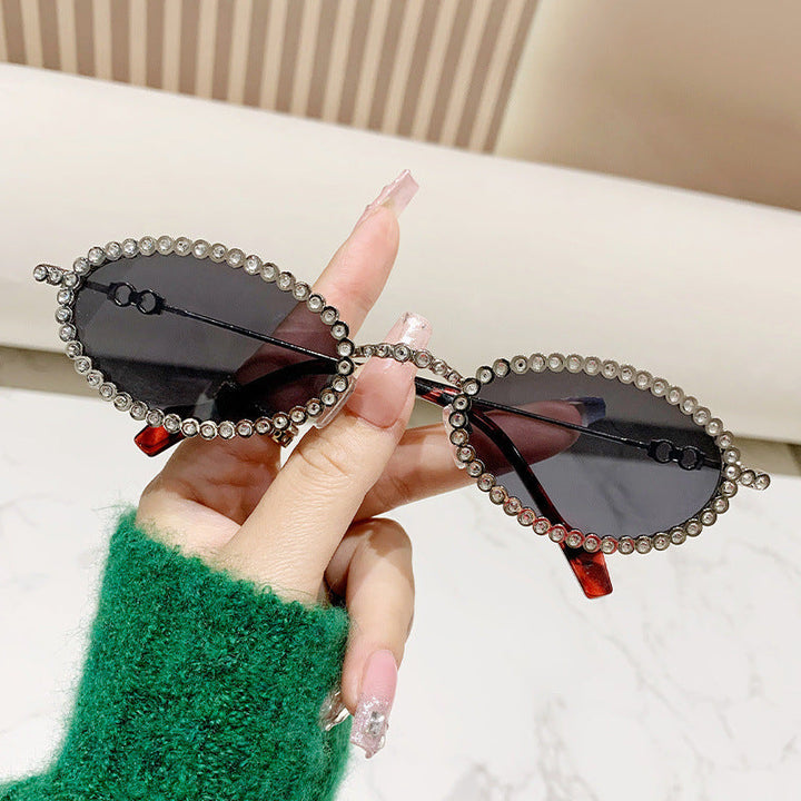 Ladies Designer Eyewear Frame with Extravagant Pearl Frame Kalsten