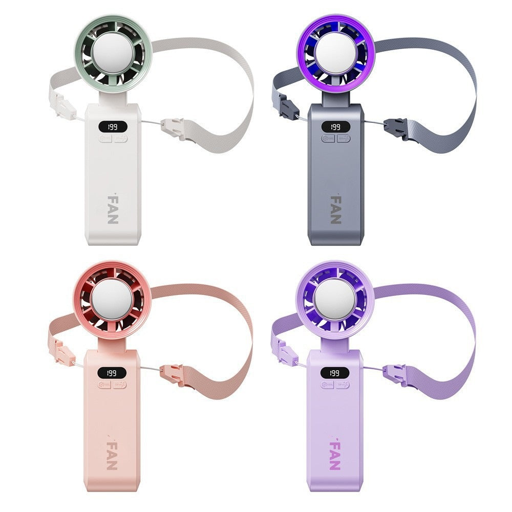 Unisex Portable Mini Fan with Digital Speed Display Kalsten
