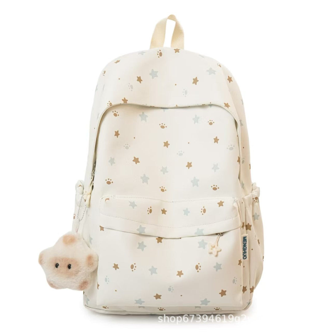 Star-Patterned Soft Fabric Backpack Kalsten