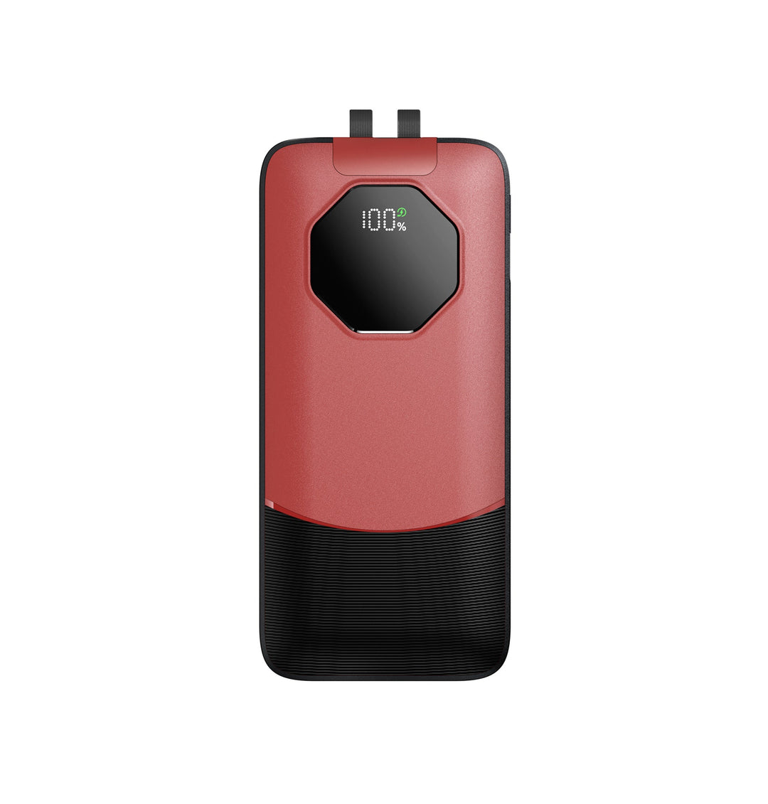 Portable power bank with water-repellent surface and digital charge status indicator Kalsten