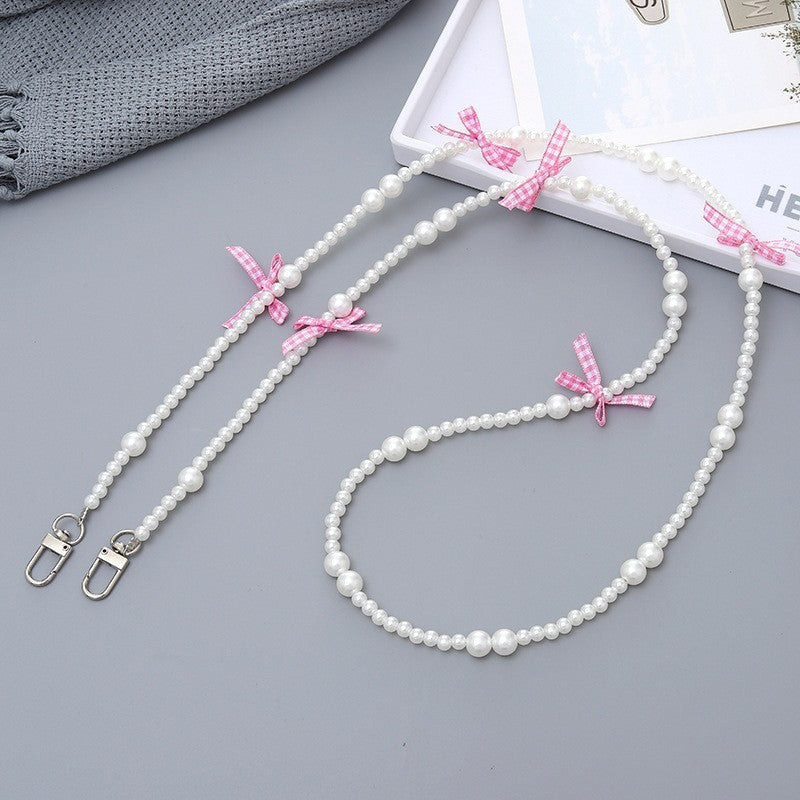 Stylish Pearl and Chain Necklace Acalora