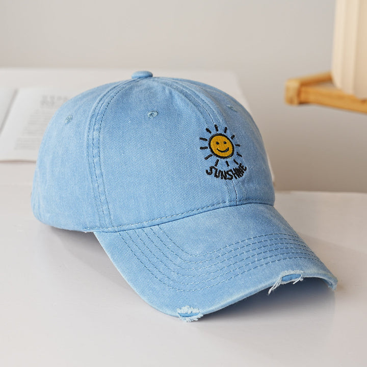 Women's sporty cotton cap with sun embroidery Kalsten