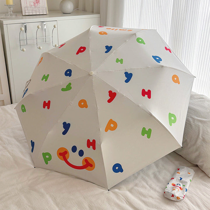Women's Automatic Folding Umbrella with Cheerful Design Kalsten