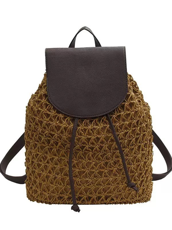 Handcrafted backpack bag with leather embellishments Kalsten