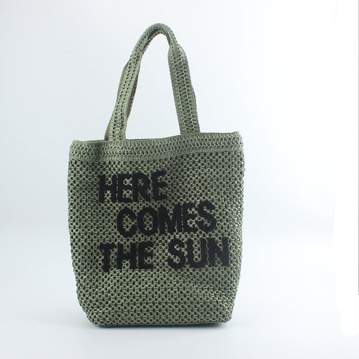Handcrafted macrame bags with quote elements Kalsten