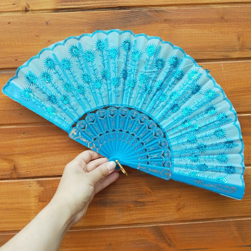 Ladies handcrafted fan with exquisite embroidery Kalsten