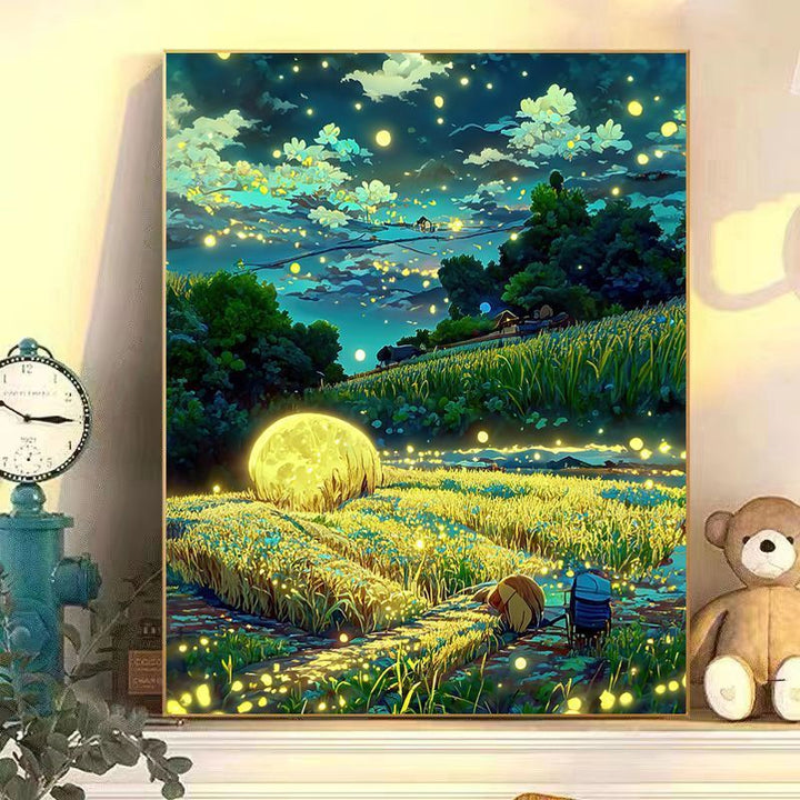 Enchanting Moonlit Landscape Canvas Art Kalsten